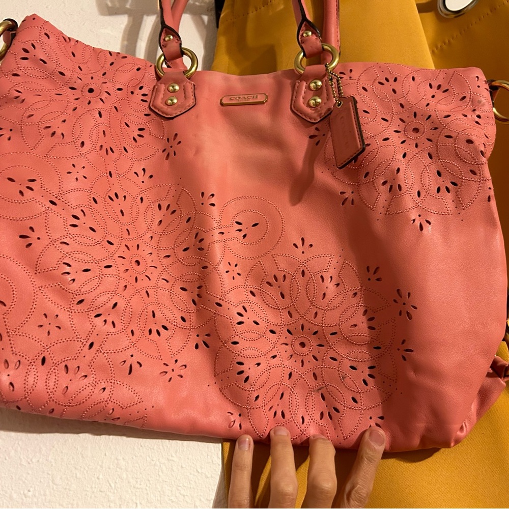 Coach Ashley Laser Cut Leather Satchel